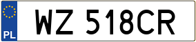 Trailer License Plate